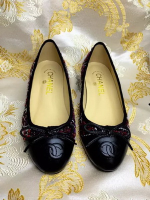CHANEL Shallow mouth flat shoes Women--036